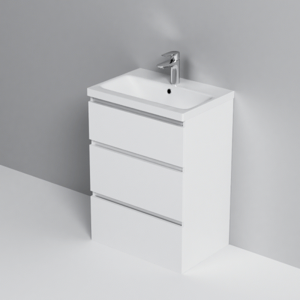 Тумба под раковину напольная AM.PM Gem S M91FSX0602WG белый глянец 60 см фото