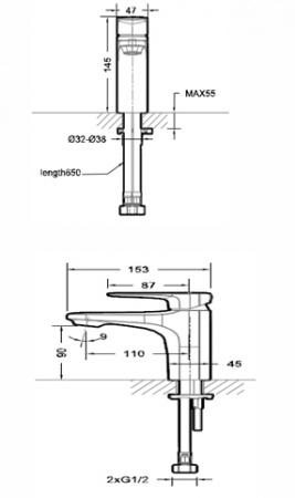 Смеситель для раковины Bravat Source F1173218CP-ENG фото