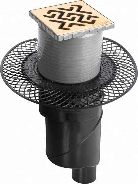 Душевой трап Berges Wasserhaus Platz Antik 092060 10 см фото