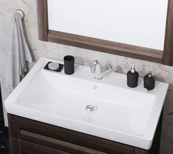 Мебель для ванной Opadiris Лаварро 80 венге напольная фото