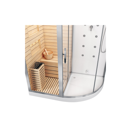 Душевая кабина с сауной Cerutti SPA Lugano White L CT8345 180x110 фото