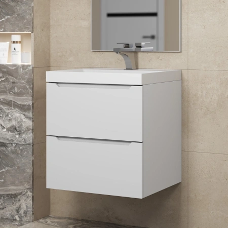 Тумба под раковину Uperwood Tanos 50 2191020000 белая матовая фото