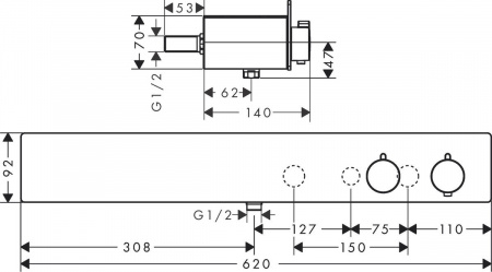 Термостат Hansgrohe ShowerTablet 13108400 хром/белый фото