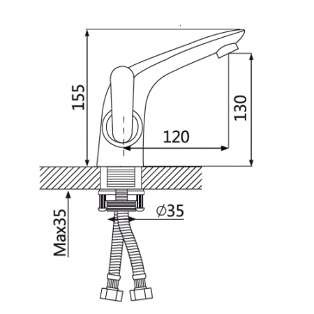 Смеситель для раковины Oute T42 T4201 фото