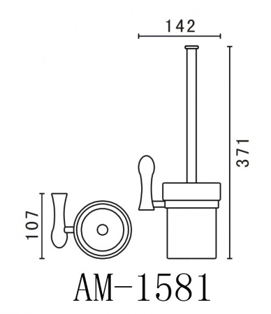 Ершик для унитаза Art&Max Elegant AM-E-1581 хром фото