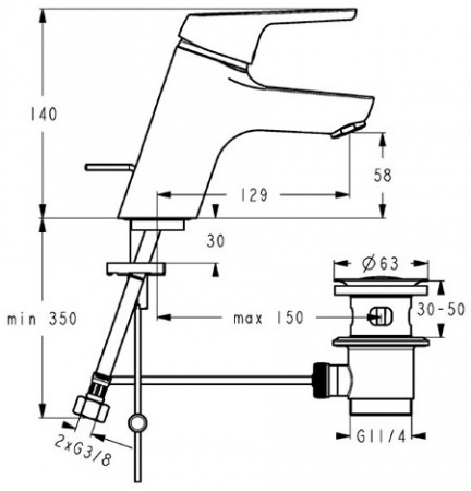 Смеситель для раковины Ideal Standard Cerasprint 2012 B9560AA фото