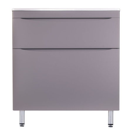 Тумба под раковину Style Line Бергамо мини 90 СС-00002362 серая фото