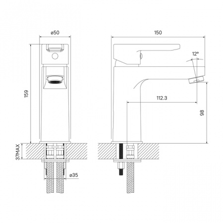 Смеситель для раковины Iddis Sena SENSB00i01 фото