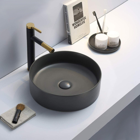 Накладная раковина Comforty 9110MDH 00-00007631 39x39 графит матовый фото