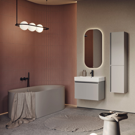 Тумба под раковину Aqwella Pure 66 PUR0165ST серый туман фото