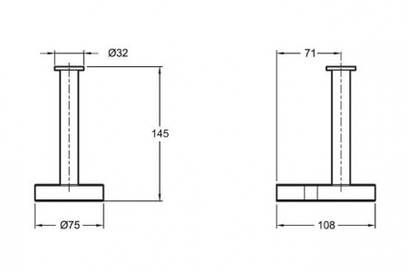 Держатель для туалетной бумаги Jacob Delafon Singulier 15217D-CP фото