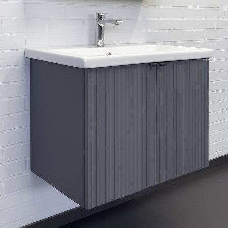 Тумба с раковиной Comforty Лима 70П 00-00015478 антрацит фото