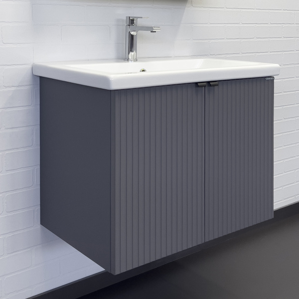 Тумба с раковиной Comforty Лима 70П 00-00015478 антрацит фото