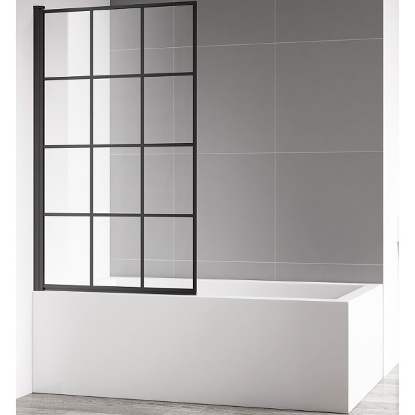Шторка на ванну стеклянная AQUAme 80 AQM2858-L черная фото