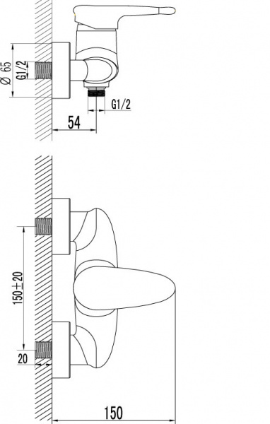 Смеситель для душа Lemark Status LM4403C фото