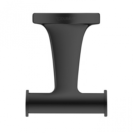 Двойной крючок для ванной Duravit Starck T 0099304600 черный матовый фото