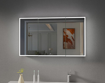 Зеркальный шкаф из алюминия Esbano ES-3812D 120x70 фото