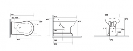 Биде напольное Kerasan Retro 102201*1 фото