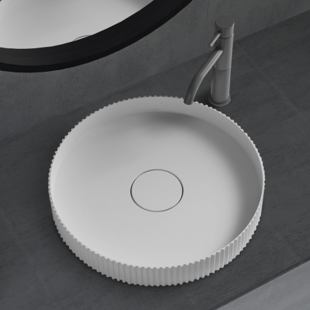 Накладная раковина Abber Stein AS2604 40x40 белая матовая фото