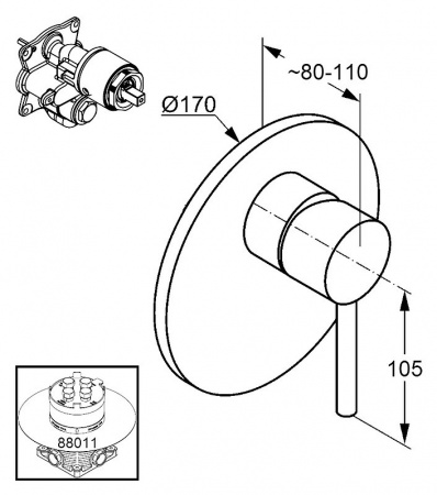 Смеситель для ванны и душа Kludi Bozz 386500576 фото