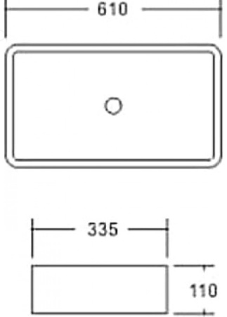 Накладная раковина SantiLine SL-1073MB 61x33,5 черная матовая фото