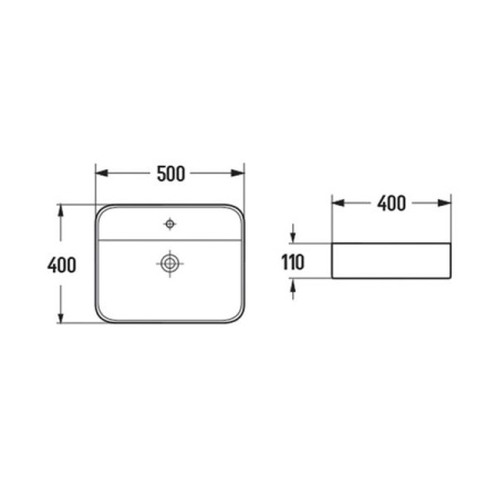 Накладная раковина Comforty 78574-50 00-00012238 50x40 фото