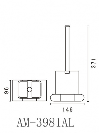 Ершик для унитаза Art&Max Platino AM-E-3981AL хром фото