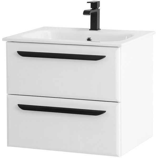 Тумба под раковину Cezares Eco 60 ECO-CER-N-600-2C-SO-BL 60 см, Bianco Lucido фото
