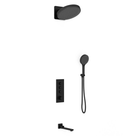 Душевая система скрытого монтажа Vincea Inspire VSFW-433TI3MB черная матовая фото