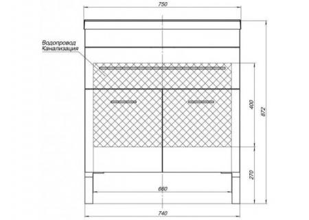 Тумба с раковиной Aquanet Верона 75 00213031 фото