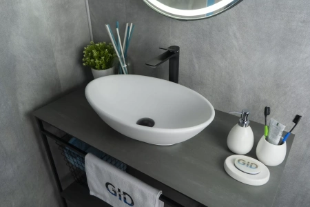 Накладная раковина GID Wm9021 42x32 белая матовая фото