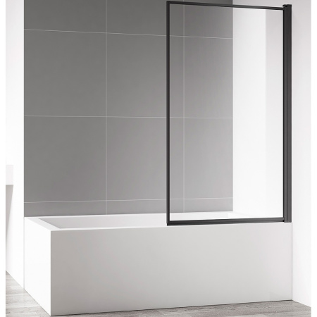 Шторка на ванну стеклянная AQUAme 80 AQM2859-R черная фото