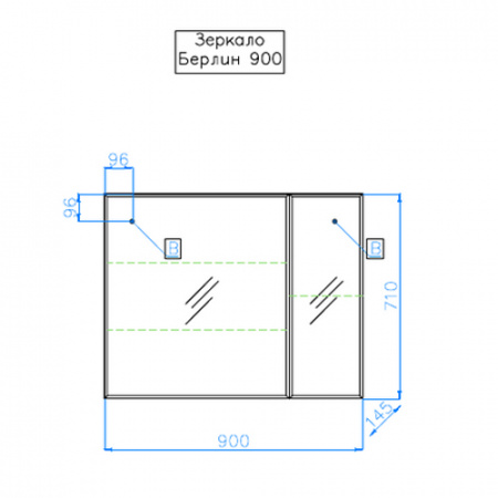 Зеркало-шкаф Style Line Берлин 90 СС-00002250 фото