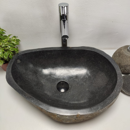 Накладная раковина из речного камня RS0891 (55*39*15) фото