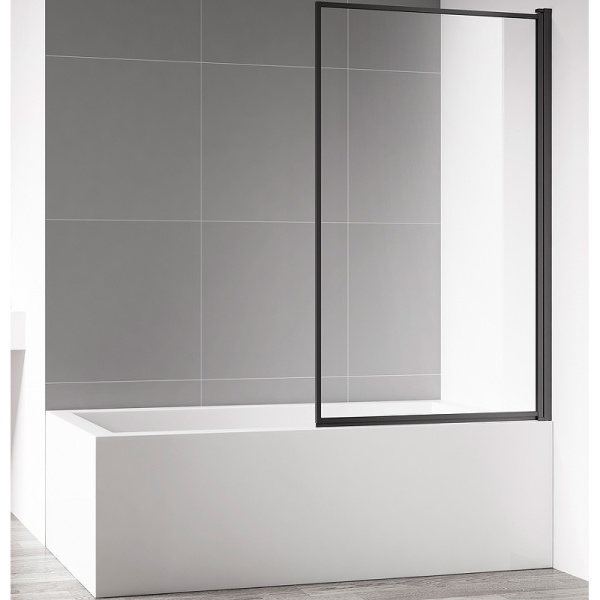 Шторка на ванну стеклянная AQUAme 80 AQM2859-R черная фото