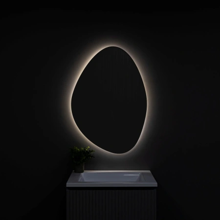 Зеркало с подсветкой AQUAme Lucas AQM9110B 60x85 черное фото