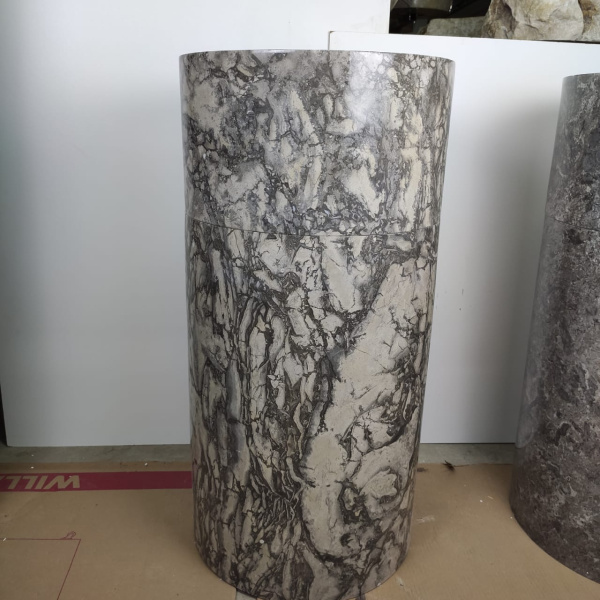 Раковина напольная из мрамора Silinder Full Polish Doreng MN-0401 фото