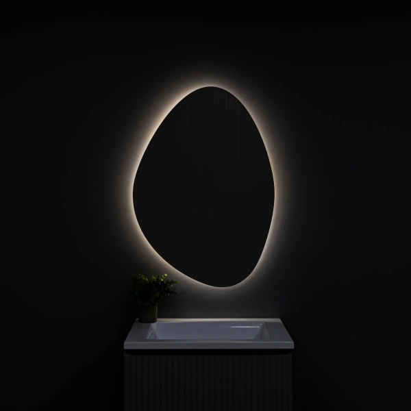 Зеркало с подсветкой AQUAme Lucas AQM9110B 60x85 черное фото