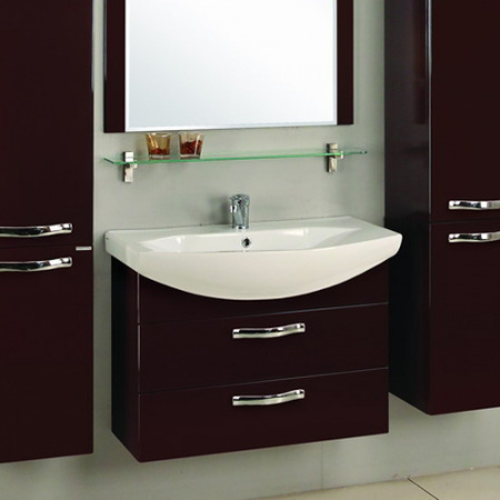 Тумба под раковину Акватон Ария 80 М 1A140801AA430 тёмно-коричневая фото