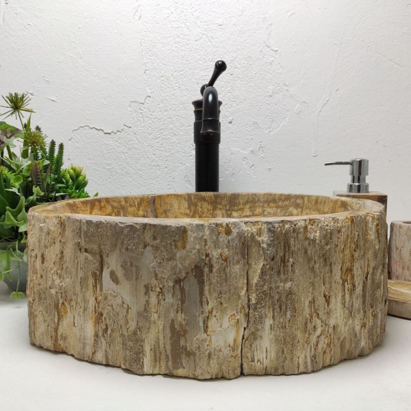 Накладная раковина из окаменелого дерева Fossil Basin OD-01265 (43*35*15) фото