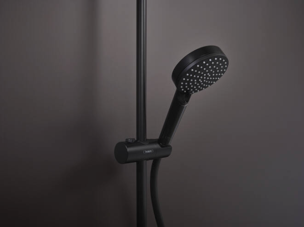 Душевая система (стойка) с термостатом Hansgrohe Vernis Shape Showerpipe 230 1jet 26097670 черная матовая фото