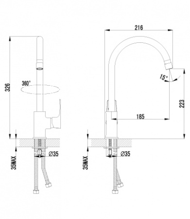Смеситель для кухни Lemark plus Factor LM1605C фото
