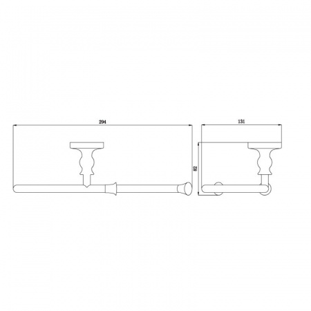 Полотенцедержатель полукольцо Rush Crete CR35511 фото