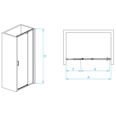 Душевая дверь RGW PA-008 прозрачная 90 см фото