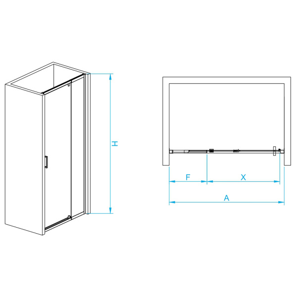 Душевая дверь RGW PA-008 прозрачная 90 см фото