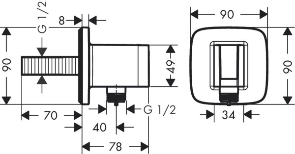 Шланговое подсоединение с держателем Hansgrohe FixFit Porter E 26485000 фото