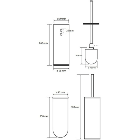 Ершик для туалета Bemeta Amber 155313067 медное золото фото