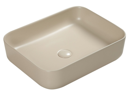 Накладная раковина SantiLine SL-1051BG 50x41 бежевая матовая фото