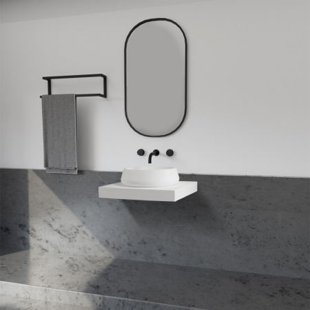 Накладная раковина Abber Stein AS2605 60x42 белая матовая фото