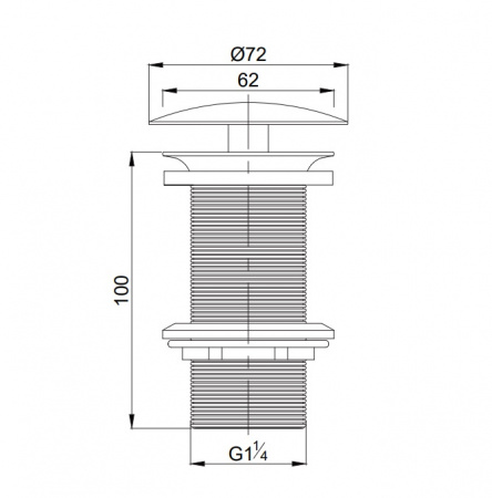 Донный клапан Omnires A82CR хром фото